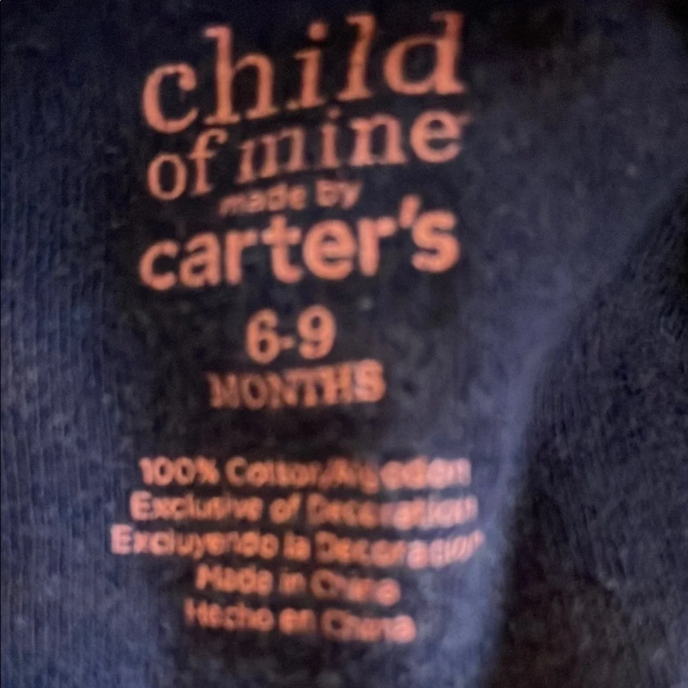 Child of Mine Navy and Pink Heart Button-up Footie PJs